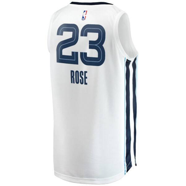 Derrick Rose Memphis Grizzlies Fanatics Men's Fast Break Player Jersey - Association Edition - White - Image 4