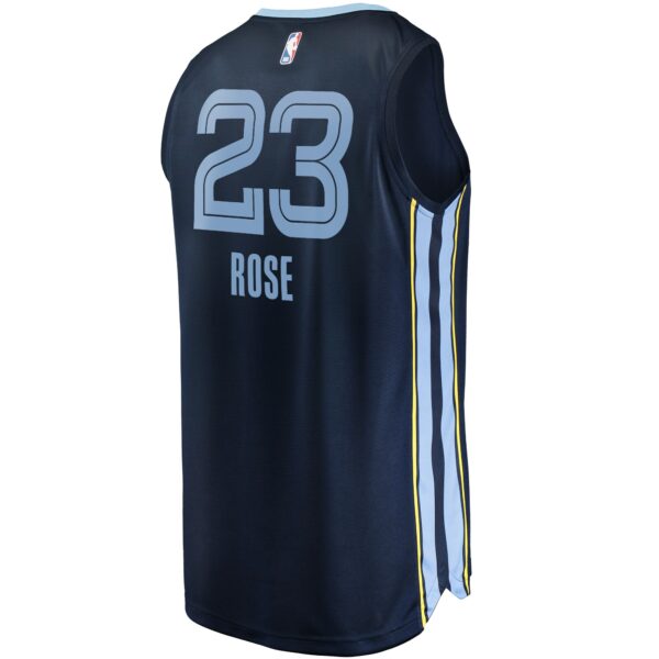 Derrick Rose Memphis Grizzlies Fanatics Men's Fast Break Player Jersey - Icon Edition - Navy - Image 4