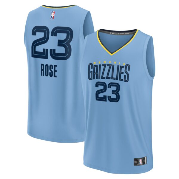 Derrick Rose Memphis Grizzlies Fanatics Youth Fast Break Player Jersey - Statement Edition - Light Blue - Image 2