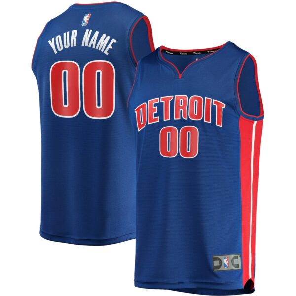 Detroit Pistons Fanatics Fast Break Custom Replica Jersey Blue - Icon Edition - Image 2