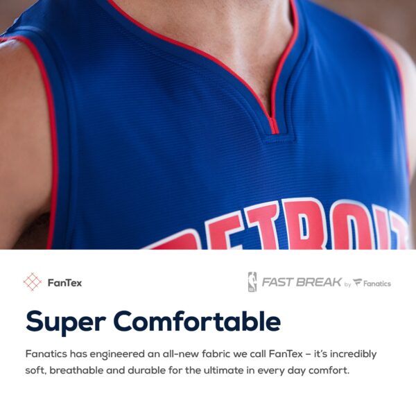 Detroit Pistons Fanatics Fast Break Custom Replica Jersey Blue - Icon Edition - Image 7