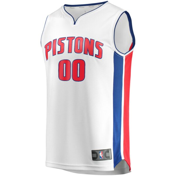 Detroit Pistons Fanatics Fast Break Custom Replica Jersey White - Association Edition - Image 3