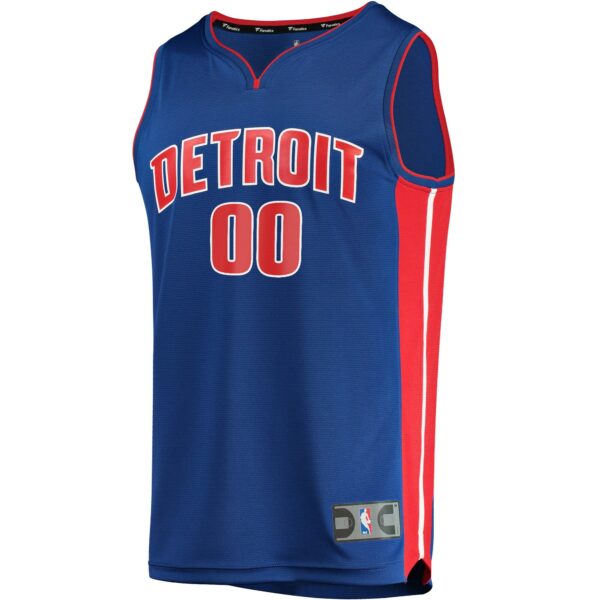 Detroit Pistons Fanatics Youth Fast Break Custom Replica Jersey Blue - Icon Edition - Image 3
