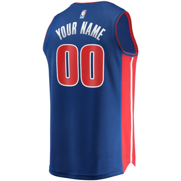 Detroit Pistons Fanatics Youth Fast Break Custom Replica Jersey Blue - Icon Edition - Image 4