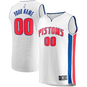 Detroit Pistons Fanatics Youth Fast Break Replica Custom Jersey - Association Edition - White