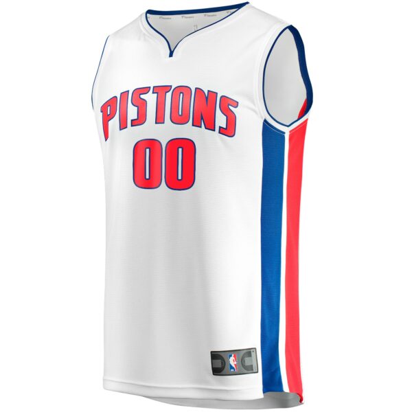 Detroit Pistons Fanatics Youth Fast Break Replica Custom Jersey - Association Edition - White - Image 3