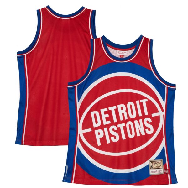 Detroit Pistons Mitchell & Ness Hardwood Classics Blown Out Fashion Jersey - Red - Image 2