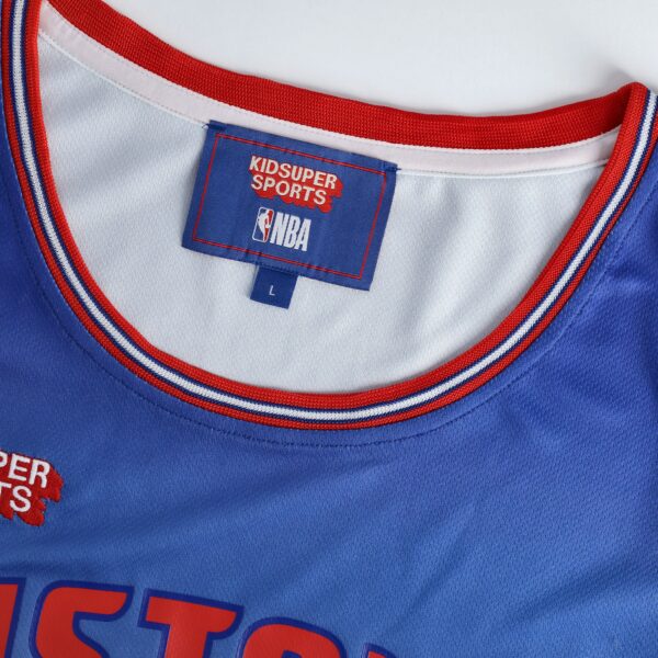 Detroit Pistons NBA & KidSuper Studios by Fanatics Unisex Hometown Jersey - Red - Image 6