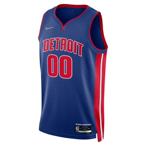 Detroit Pistons Nike 2021/22 Diamond Swingman Custom Jersey - Icon Edition - Blue - Image 3