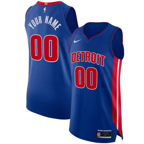 Detroit Pistons Nike Authentic Custom Jersey Blue - Icon Edition - Image 2