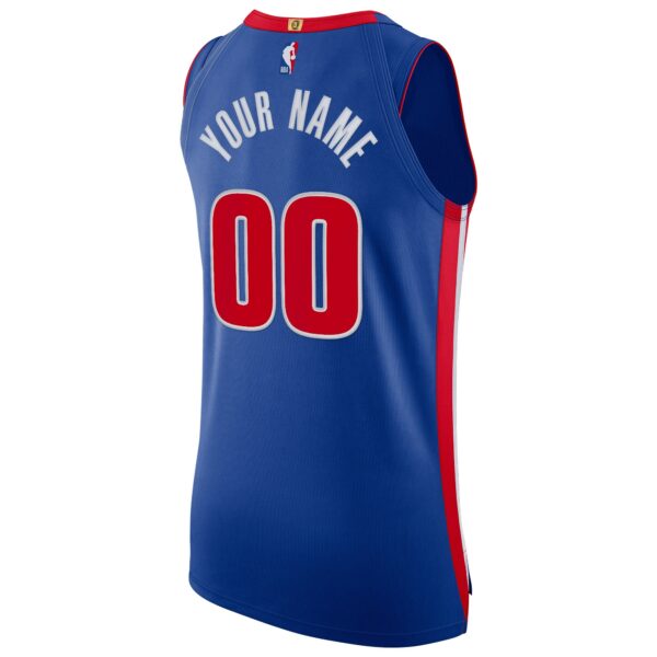 Detroit Pistons Nike Authentic Custom Jersey Blue - Icon Edition - Image 4