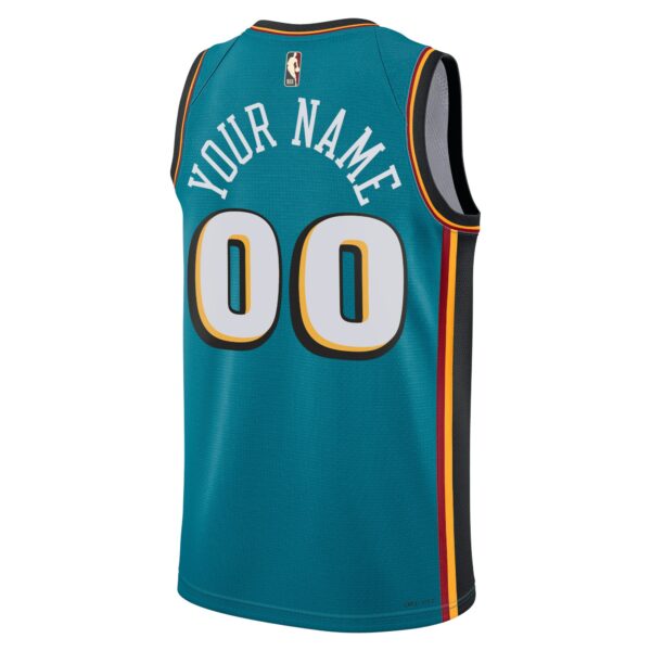 Detroit Pistons Nike Unisex 2022/23 Custom Swingman Jersey - Classic Edition - Teal - Image 4