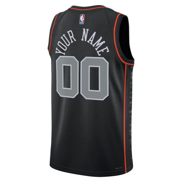Detroit Pistons Nike Unisex 2023/24 Custom Swingman Jersey - Black - City Edition - Image 4
