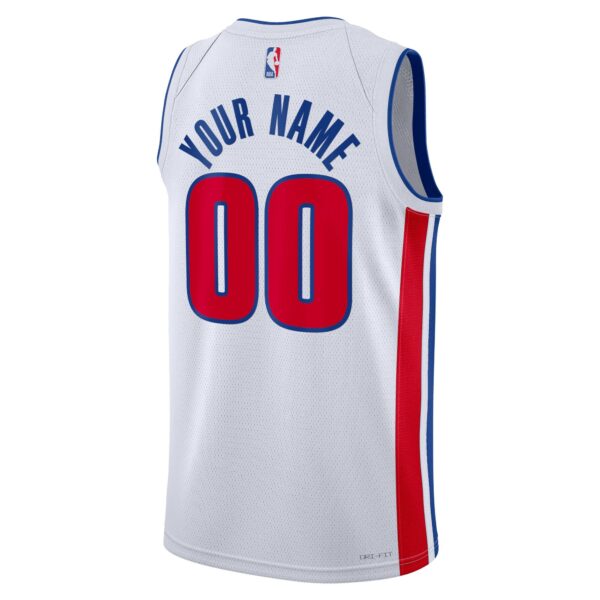 Detroit Pistons Nike Unisex Swingman Custom Jersey White - Association Edition - Image 4