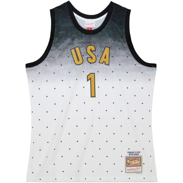 Devin Booker 2016 NBA Rising Stars Challenge Mitchell & Ness Hardwood Classics Swingman Jersey - White - Image 3