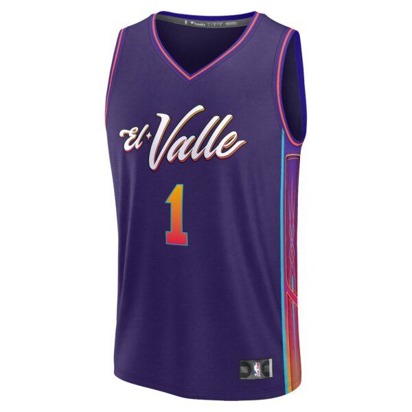 Devin Booker Phoenix Suns Fanatics Fast Break Jersey - Purple - City Edition - Image 3