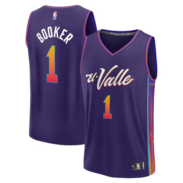 Devin Booker Phoenix Suns Fanatics Fast Break Jersey - Purple - City Edition - Image 2