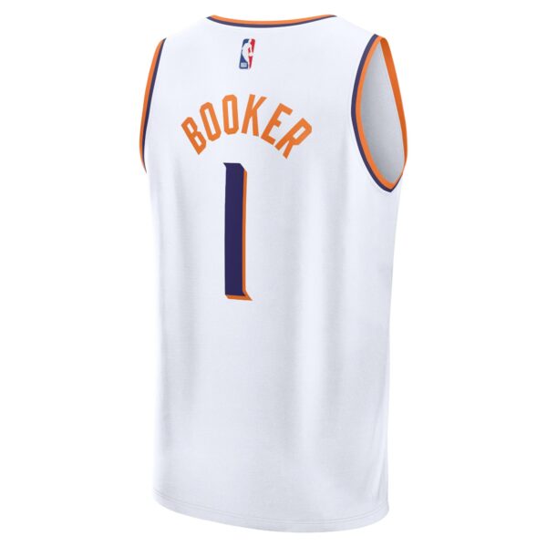 Devin Booker Phoenix Suns Fanatics Fast Break Replica Jersey - Association Edition - White - Image 4