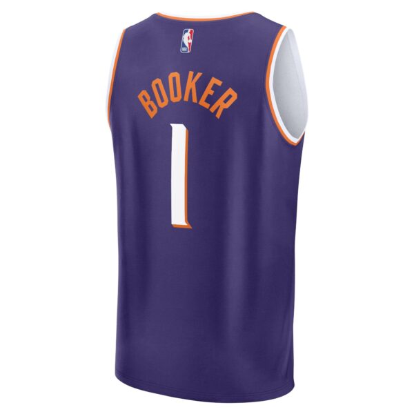 Devin Booker Phoenix Suns Fanatics Fast Break Replica Jersey - Icon Edition - Purple - Image 4