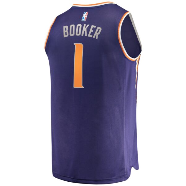 Devin Booker Phoenix Suns Fanatics Fast Break Replica Player Jersey - Icon Edition - Purple - Image 4