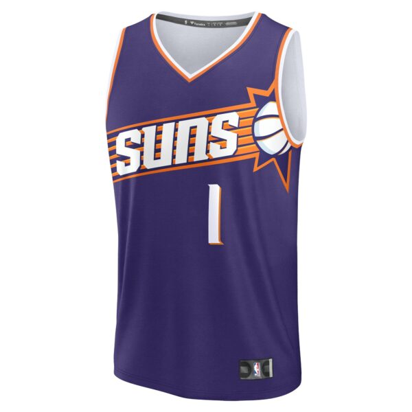 Devin Booker Phoenix Suns Fanatics Fast Break Replica Player Jersey - Icon Edition - Purple - Image 3