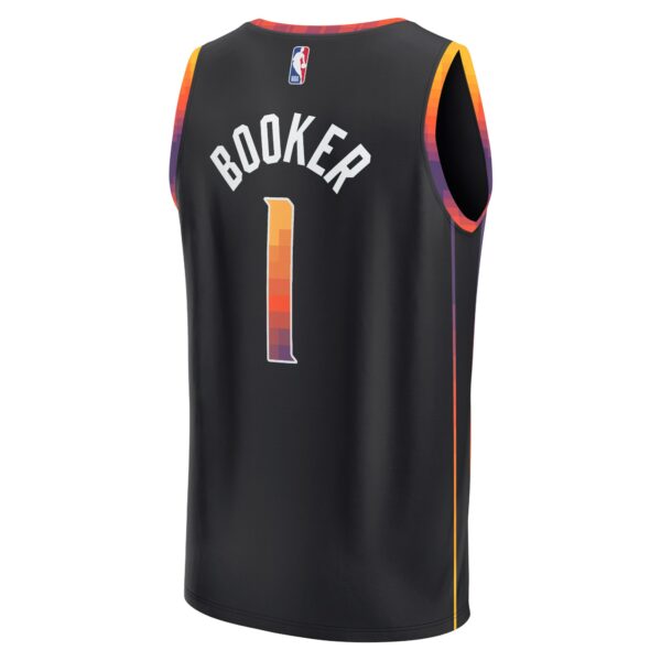Devin Booker Phoenix Suns Fanatics Fast Break Replica Player Jersey - Statement Edition - Black - Image 4