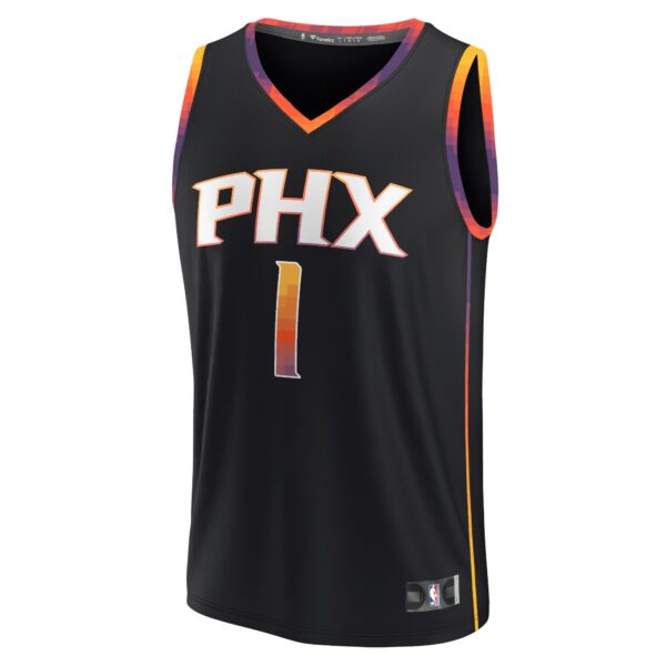 Devin Booker Phoenix Suns Fanatics Fast Break Replica Player Jersey - Statement Edition - Black - Image 3