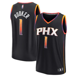 Devin Booker Phoenix Suns Fanatics Fast Break Replica Player Jersey - Statement Edition - Black