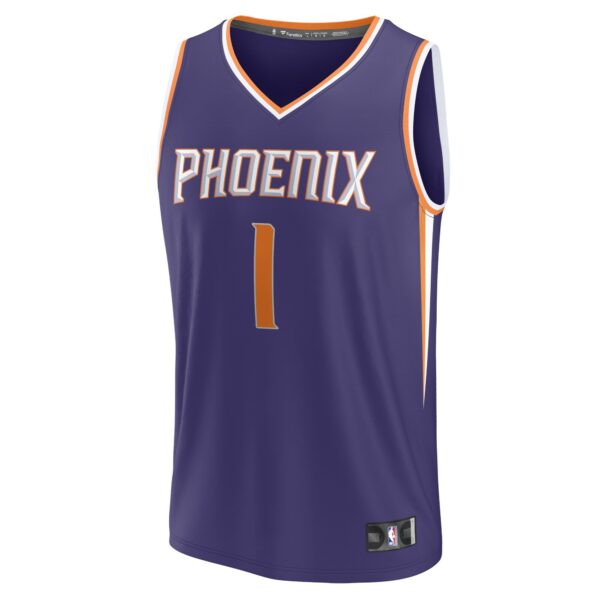 Devin Booker Phoenix Suns Fanatics Youth Fast Break Player Jersey - Icon Edition - Purple - Image 3