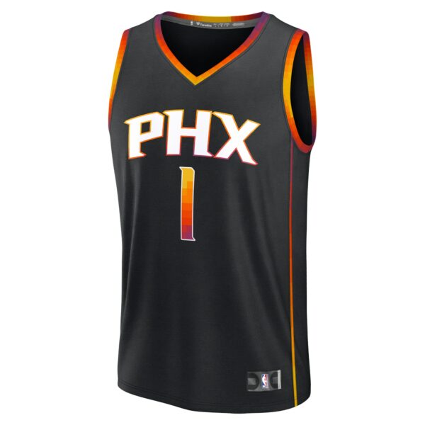 Devin Booker Phoenix Suns Fanatics Youth Fast Break Replica Player Jersey - Statement Edition - Black - Image 3