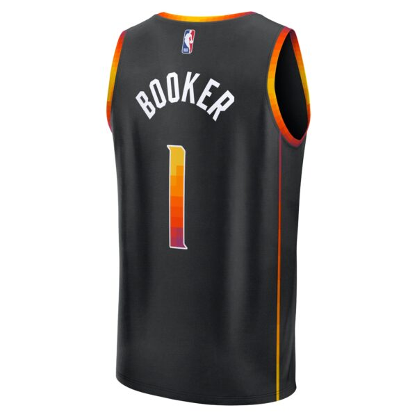Devin Booker Phoenix Suns Fanatics Youth Fast Break Replica Player Jersey - Statement Edition - Black - Image 4