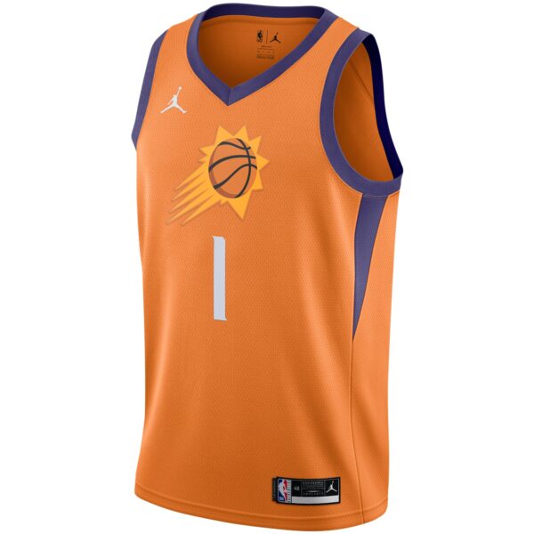 Devin Booker Phoenix Suns Jordan Brand 2020/21 Swingman Jersey - Statement Edition - Orange - Image 3