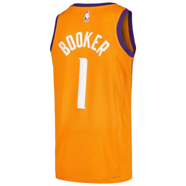 Devin Booker Phoenix Suns Jordan Brand Swingman Player Jersey - Statement Edition - Orange - Image 4