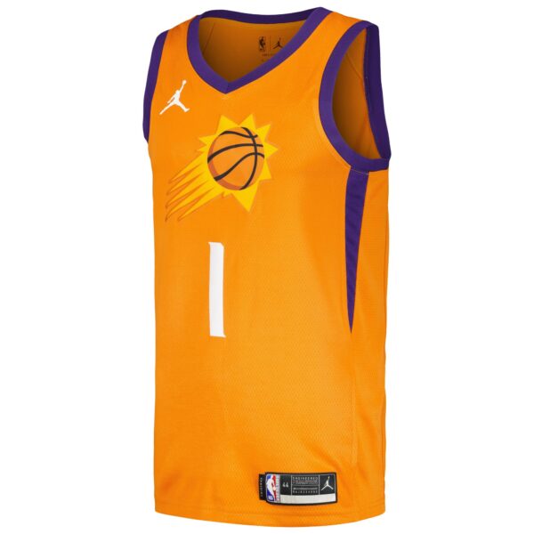 Devin Booker Phoenix Suns Jordan Brand Swingman Player Jersey - Statement Edition - Orange - Image 3