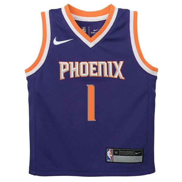 Devin Booker Phoenix Suns Nike Preschool Replica Jersey Purple - Icon Edition - Image 3