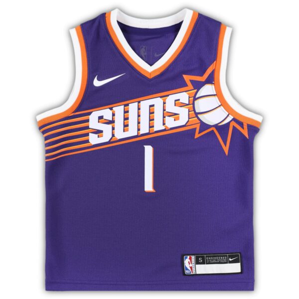 Devin Booker Phoenix Suns Nike Preschool Swingman Player Jersey - Icon Edition - Purple - Image 3