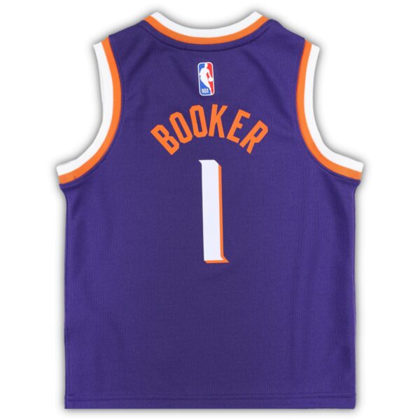 Devin Booker Phoenix Suns Nike Preschool Swingman Player Jersey - Icon Edition - Purple - Image 4
