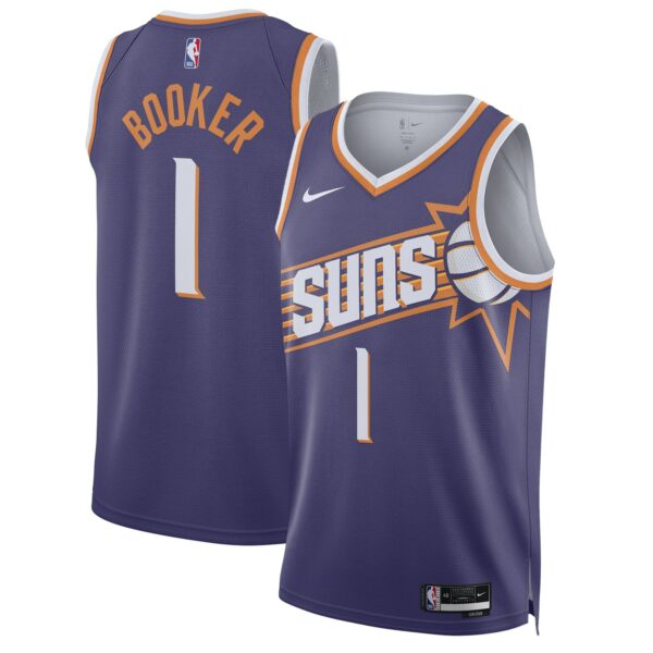 Devin Booker Phoenix Suns Nike Unisex Swingman Jersey - Icon Edition - Purple - Image 2