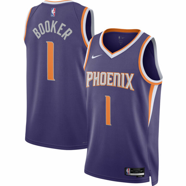 Devin Booker Phoenix Suns Nike Unisex Swingman Jersey - Icon Edition - Purple - Image 2
