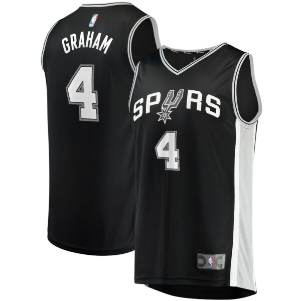 Devonte' Graham San Antonio Spurs Fanatics Fast Break Player Jersey - Icon Edition - Black - Image 2