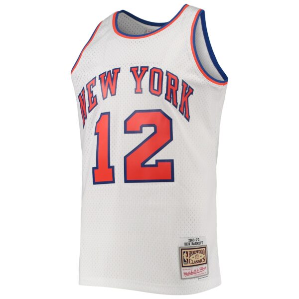 Dick Barnett New York Knicks Mitchell & Ness 1969/70 Hardwood Classics Swingman Jersey - White - Image 3
