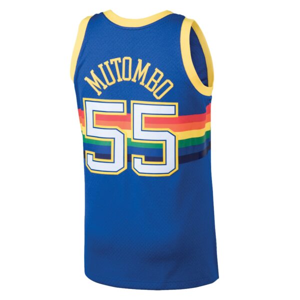 Dikembe Mutombo Denver Nuggets Mitchell & Ness 1991/92 Hardwood Classics Swingman Jersey - Blue - Image 4