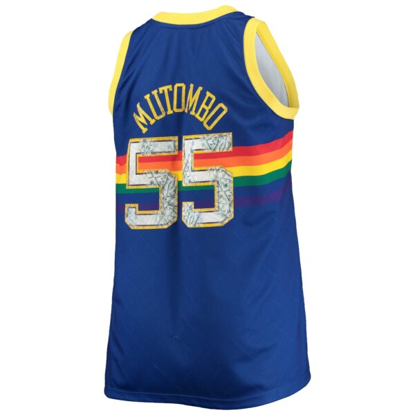 Dikembe Mutombo Denver Nuggets Mitchell & Ness Big & Tall 1991/92 NBA 75th Anniversary Diamond Swingman Jersey - Blue - Image 4