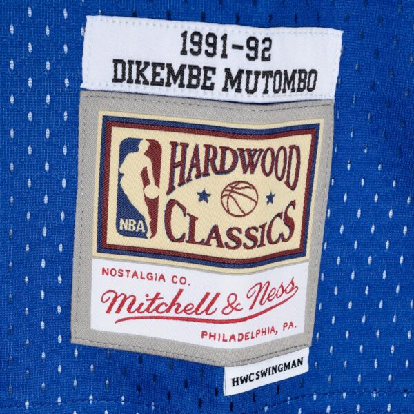 Dikembe Mutombo Denver Nuggets Mitchell & Ness Hardwood Classics 1991/92 Split Swingman Jersey - Royal/Gold - Image 5