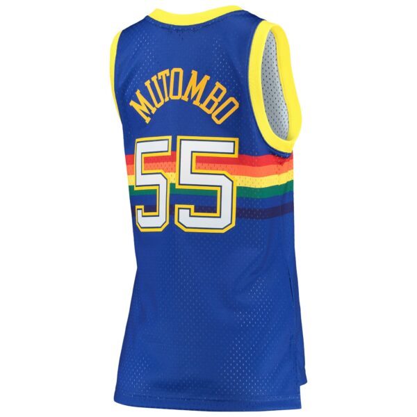 Dikembe Mutombo Denver Nuggets Mitchell & Ness Women's 1991/92 Hardwood Classics Swingman Jersey - Royal - Image 4