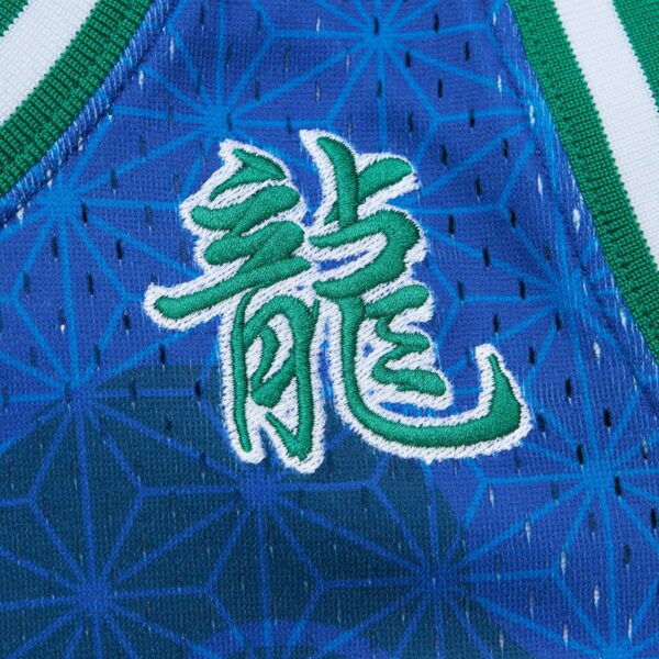 Dirk Nowitzki Dallas Mavericks Mitchell & Ness 1998-2019 Hardwood Classics Asian Heritage 6.0 Swingman Throwback Player Jersey - Blue - Image 6
