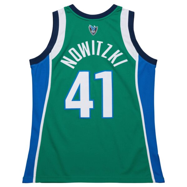 Dirk Nowitzki Dallas Mavericks Mitchell & Ness 2004/05 Hardwood Classics Authentic Jersey - Green - Image 4