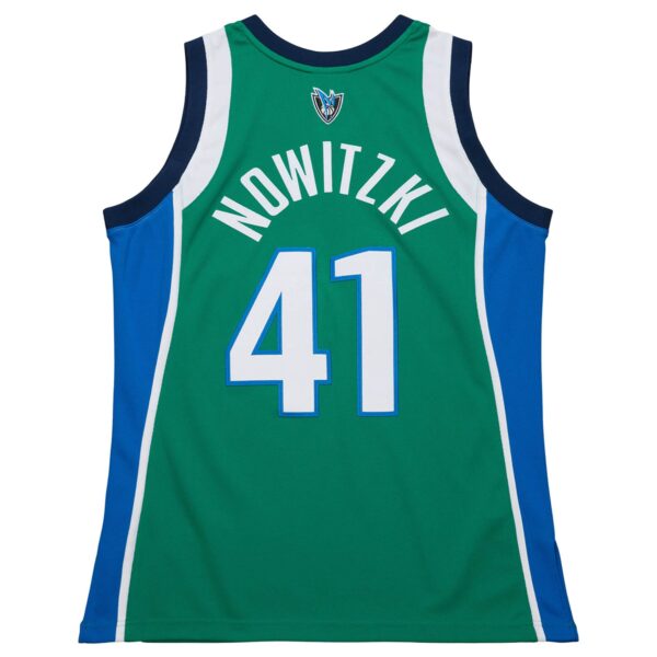 Dirk Nowitzki Dallas Mavericks Mitchell & Ness 2004/05 Hardwood Classics Authentic Jersey - Green - Image 4