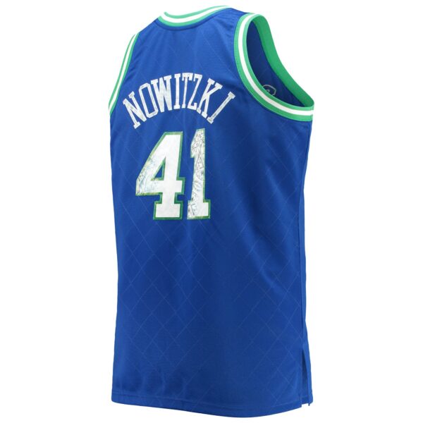 Dirk Nowitzki Dallas Mavericks Mitchell & Ness Big & Tall 1998/99 NBA 75th Anniversary Diamond Swingman Jersey - Blue - Image 4