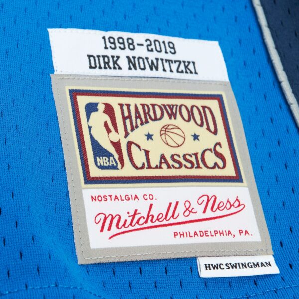 Dirk Nowitzki Dallas Mavericks Mitchell & Ness Unisex Hall of Fame Class of 2023 Throwback Swingman Jersey - Blue - Image 6
